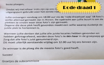 Dag 1: Rode draadspel